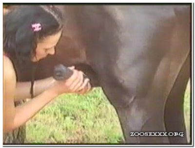 094 - Violett with a large horse 094 - Violett with a large horse