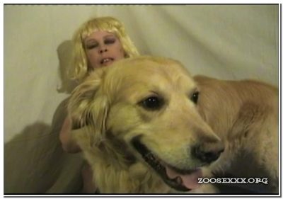 Blonde Mouth Fucked Dog